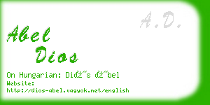 abel dios business card